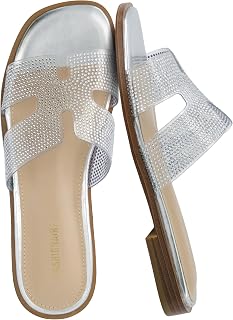 CUSHIONAIRE Voyage Women's Slide Sandal + Memory Foam - Large Widths Available