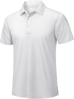 TACVASEN Mens Golf Polo Shirts Dry Fit Short Sleeve Collared Polos Performance Lightweight Casual Active Work T Shirts