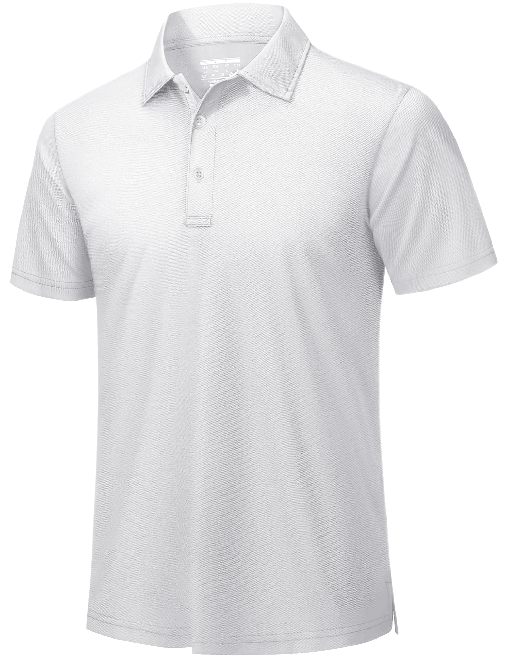 TACVASEN Mens Golf Polo Shirts Dry Fit Short Sleeve Collared Polos Performance L