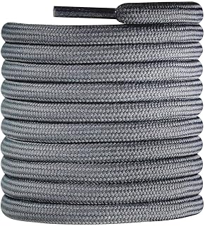 CCSOFITIME Round Laces for Boots, Resistant Laces for Military and Mountain Boots, Trekking and Sports Shoes, 4 mm Laces for Children Adults Men Women Strong and Durable