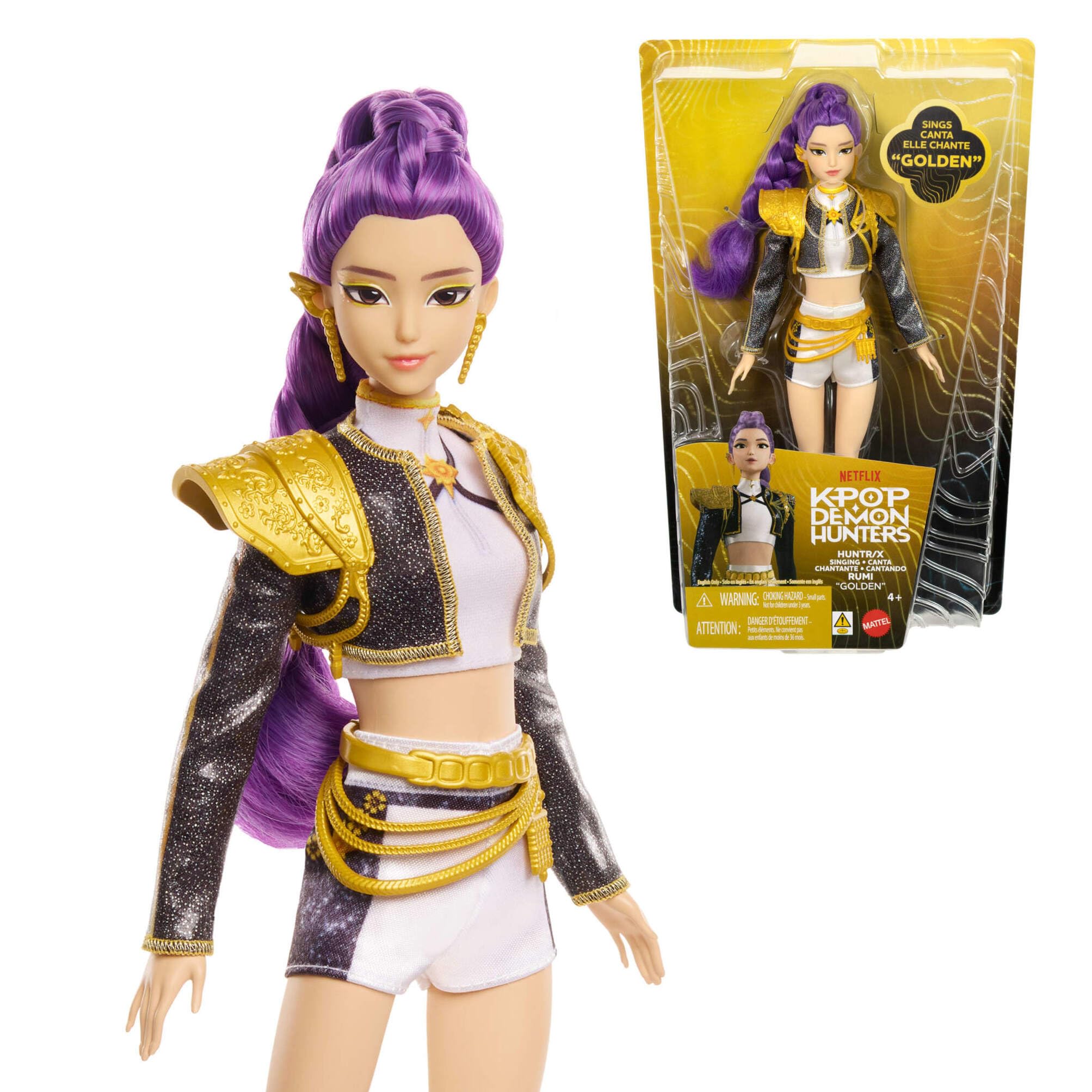 ​Mattel KPop Demon Hunters HUNTR/X Rumi “Golden” Singing Doll | Wearing Removabl