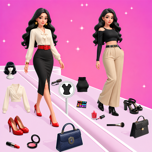 Fashion Queen Stylish Catwalk Game - Beauty Makeup & Runway Dress Up Game