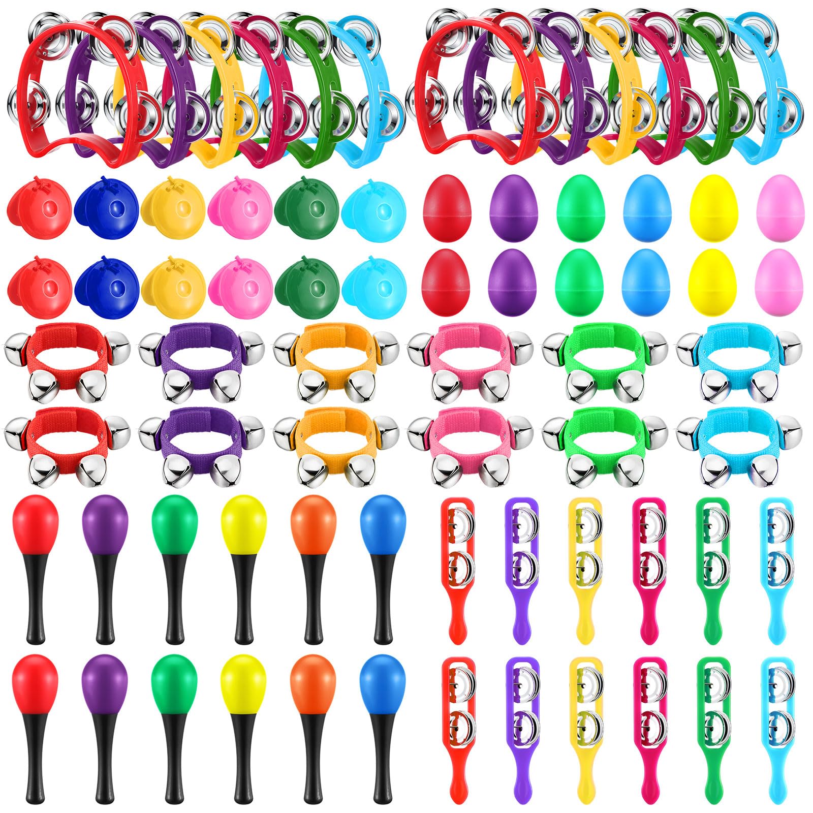 Silipull 72 Pcs Shaker Musical Instrument Set for Kid Toddler Early Music | Musi