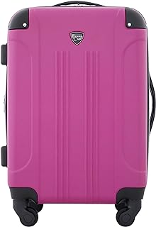 Travelers Club Chicago Hardside Expandable Spinner Luggage, Fuchsia, 22" Carry-On