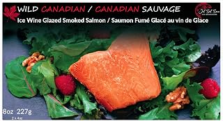 Wild Caught Canadian Pacific Ice Wine Smoked Salmon Filet Gift All Natural From Vancouver BC