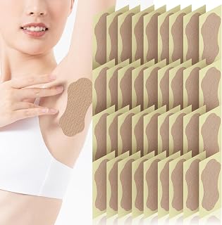 ziyue 50 Pcs Underarm Sweat Pads Disposable Armpit Shields Sweat Patch | Disposable arm pit sweat guards patch, high absorbency, strong adhesive, invisible under clothing, for women men.