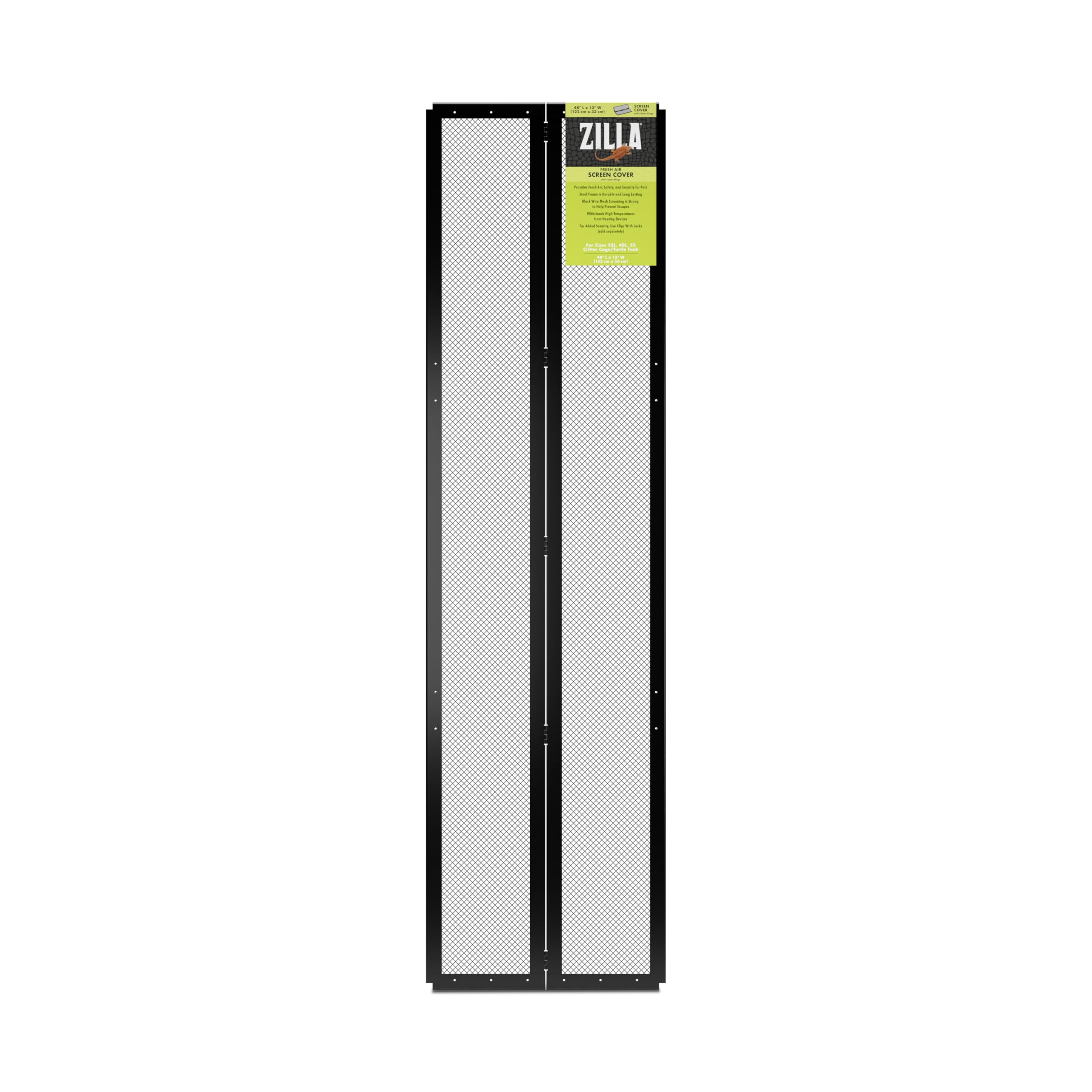 Zilla 11667 Fresh Air Screen Cover with Center Hinge, 13" by 48"