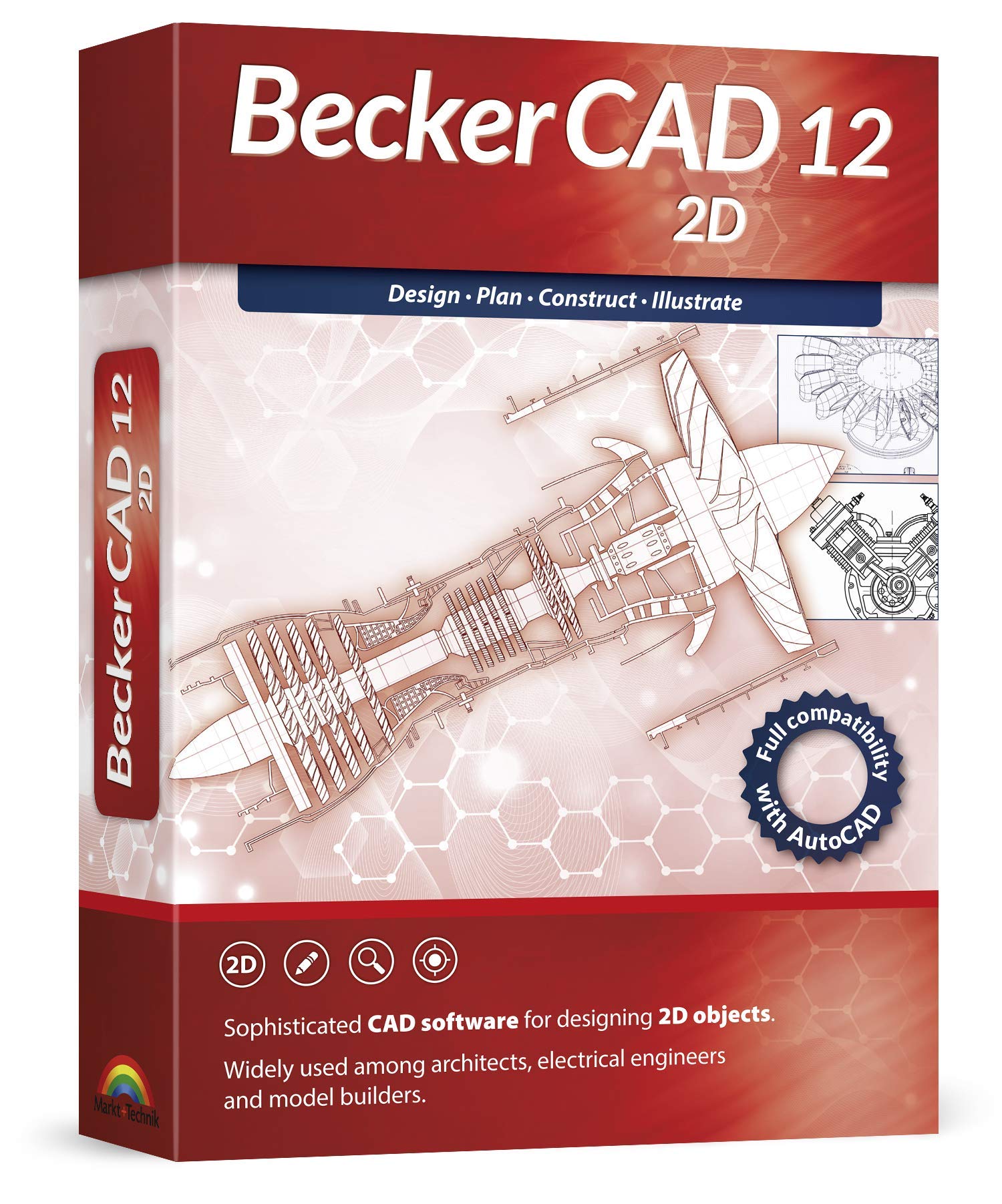 Becker CAD 12 2D - professional CAD software for 2D design and modelling - for 3