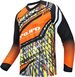 JPOJPO Men's Cycling Jersey MTB Downhill Shirt Long Sleeve Motorcycle Breathable S-4XL