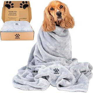 Elite Paws® Grey Plush Dog Blanket 130 x 100 cm