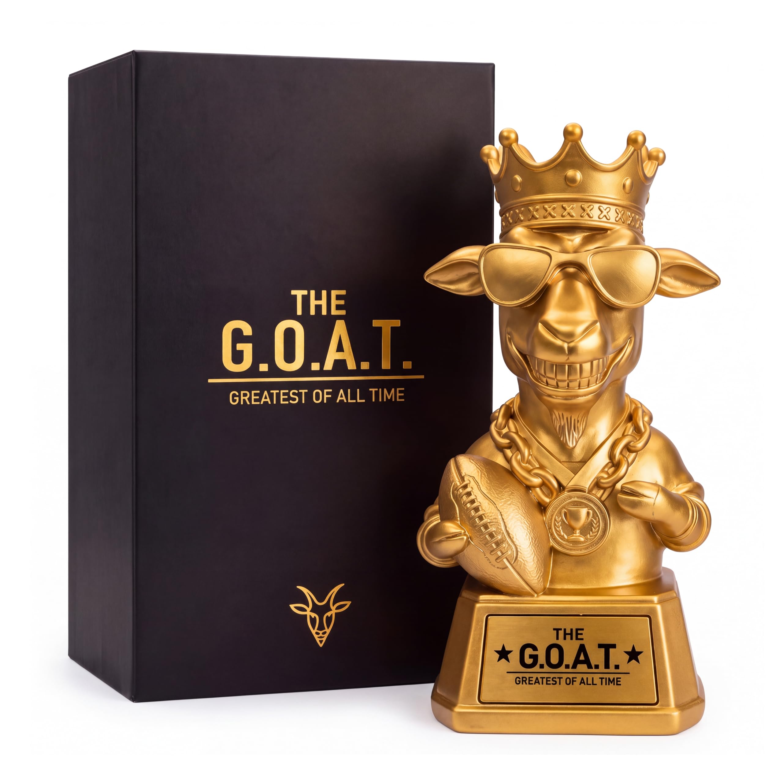 JHCPKS Fantasy Football Goat Trophy Award with Premium Packaging, 7.00 Inch | Re