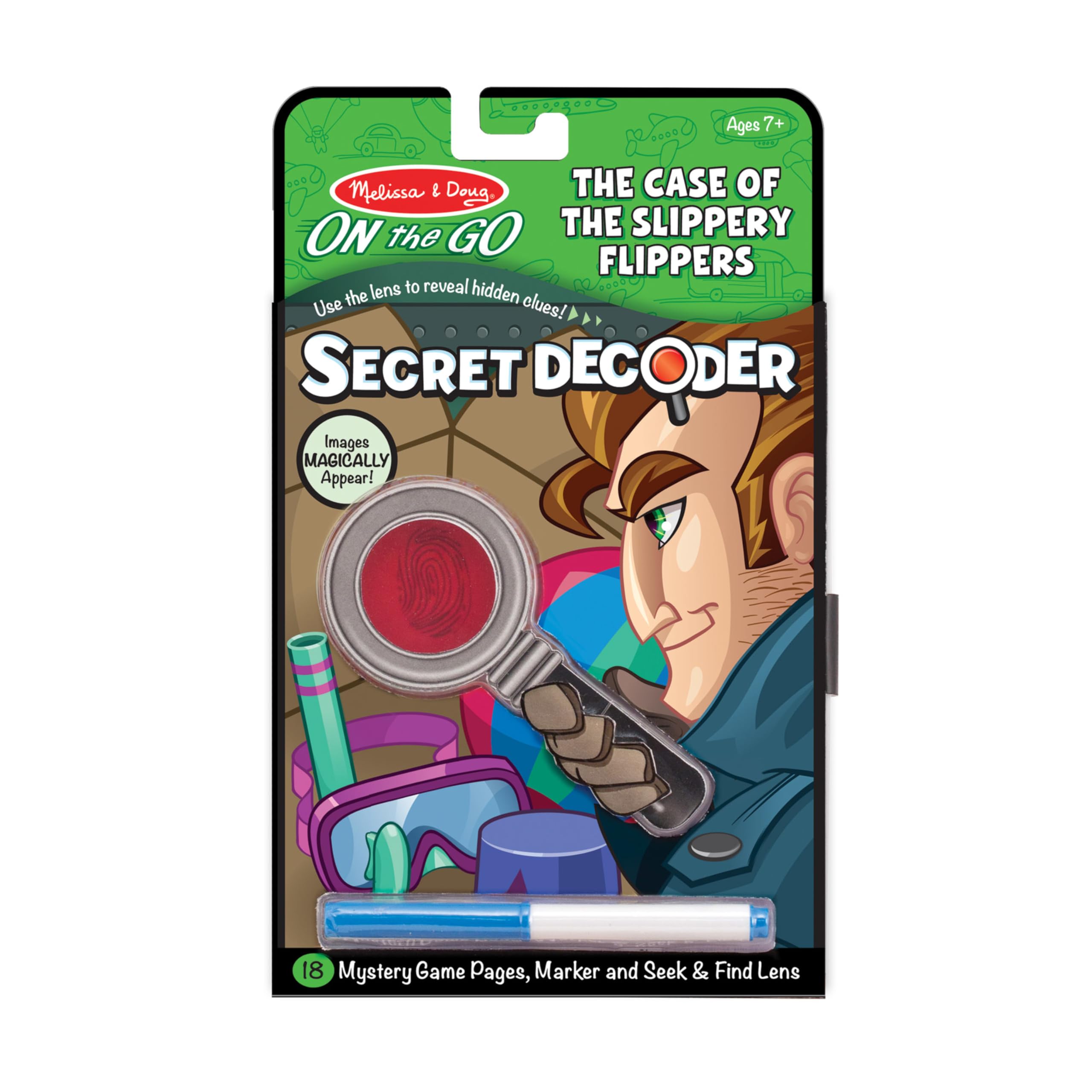 Melissa & Doug On the Go Secret Decoder Mystery Activity Pad Set - Case of the S