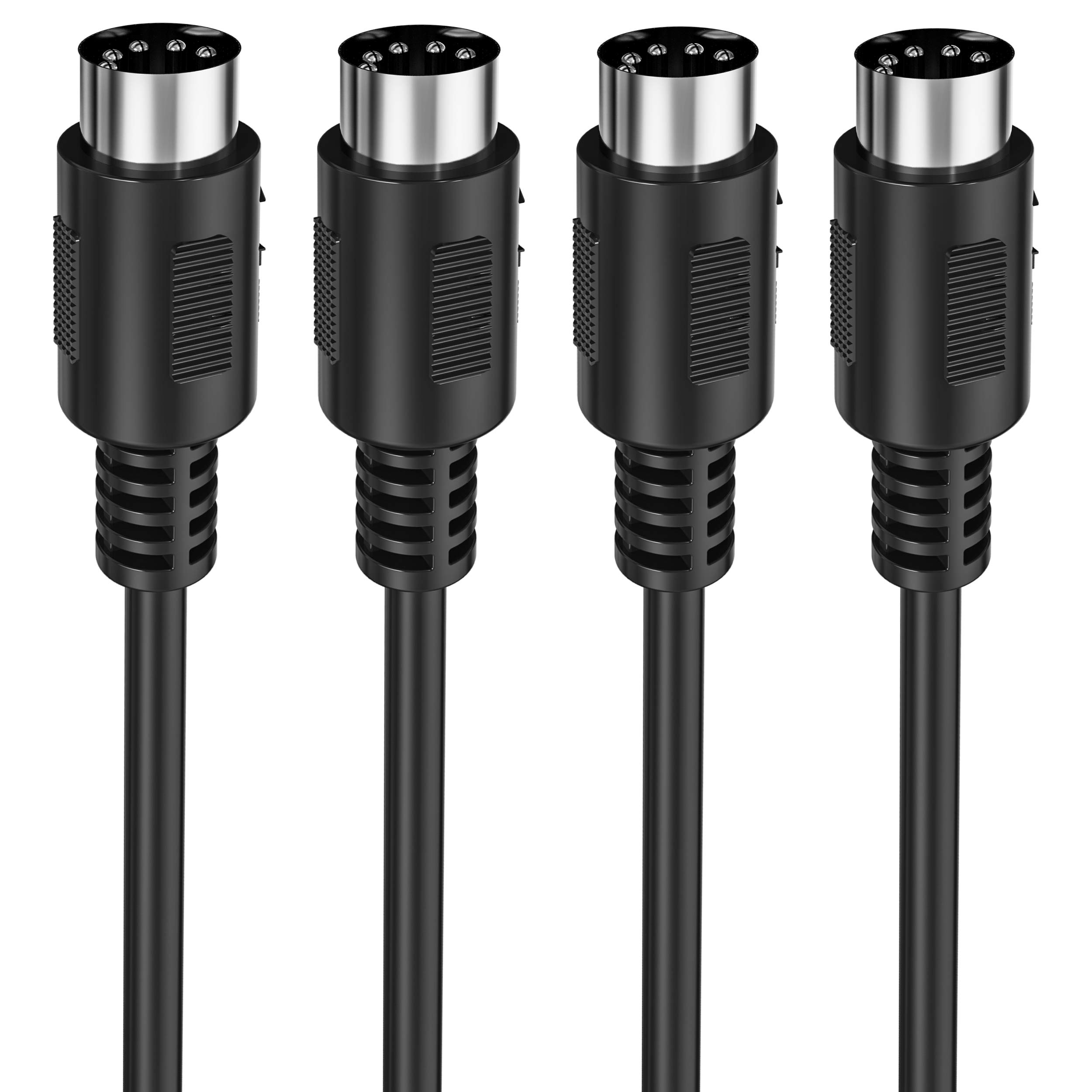 Mellbree MIDI Cable 5-Pin DIN Male to Male 6FT 2-Pack | 5 pin DIN MIDI cables; M