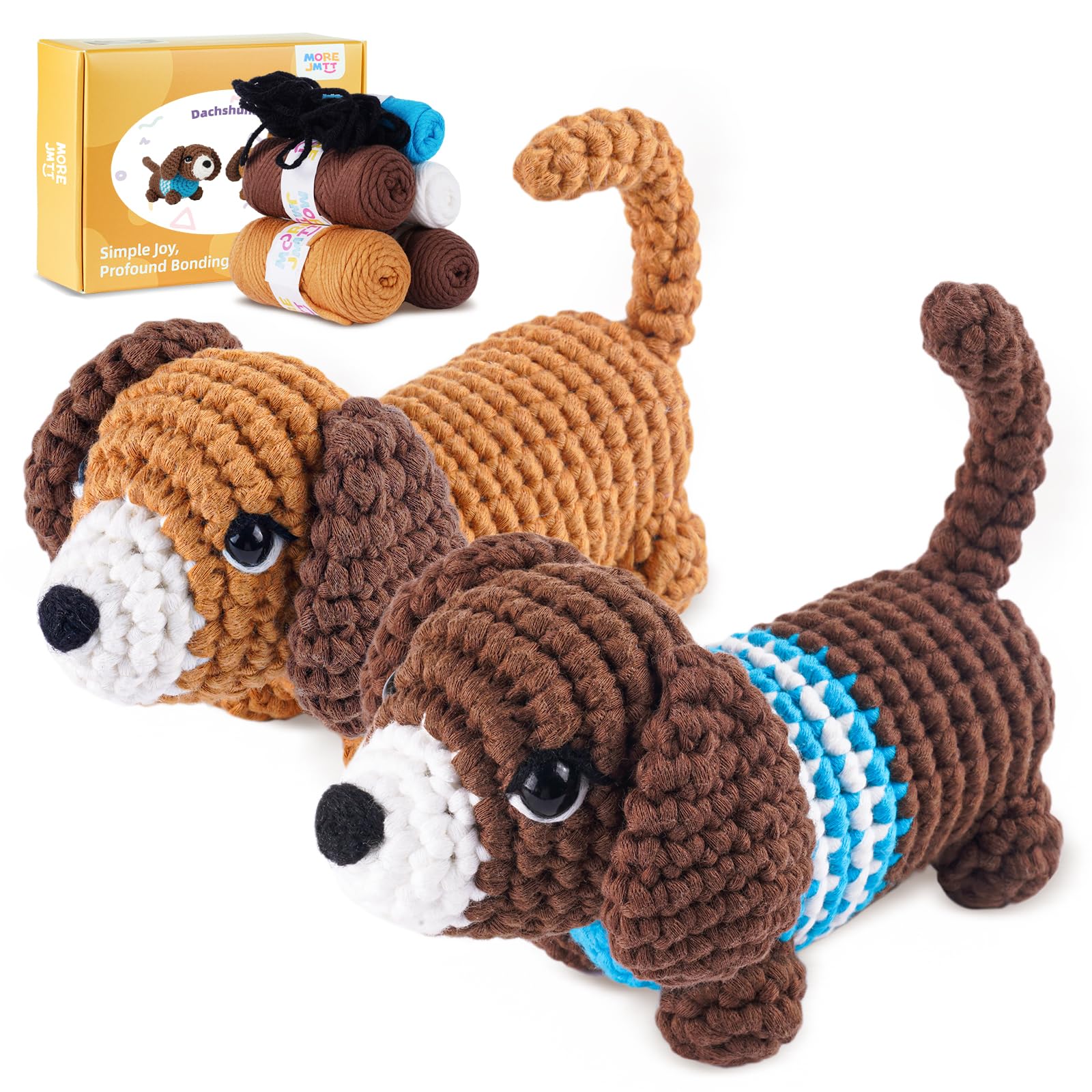 MOREJMTT Crochet Kit for Beginners, Learn to Crochet, Include Easy Knitting Soft