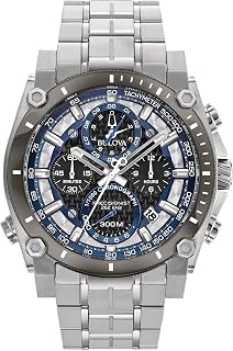 Bulova Precisionist Chronograph Men's Watch, Silver/Blue, Precisionist Collection
