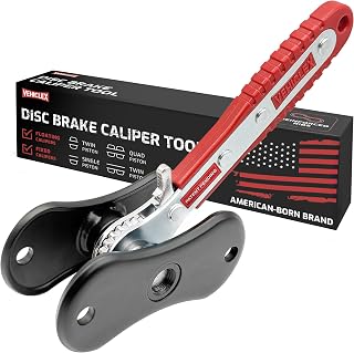Vehiclex Brake Caliper Compression Tool, Standard Plates | Brake Pad Spreader, Steel Plates with Reinforced Ribs, For Single, Dual and Quad Piston Calipers