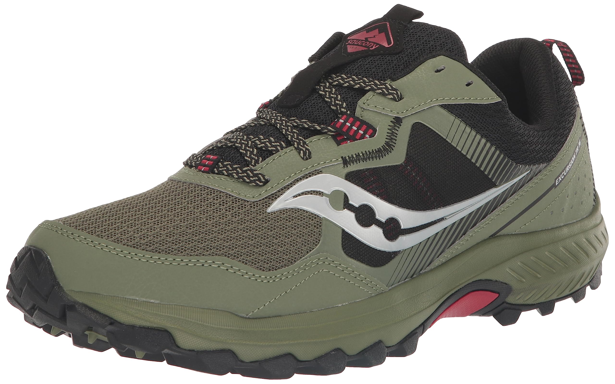 Saucony Men's Excursion TR16 Sneaker, Glade/Black, 12 Wide