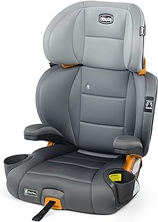 Chicco KidFit ClearTex Plus 2-in-1 Belt-Positioning Booster Car Seat | ErgoBoost Ultra-Comfort Foam Padding, High Back & Backless Modes, Quick-Release LATCH, ClearTex Fabric, 4yr+, Drift