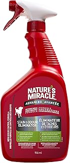 Nature’s Miracle Advanced Stain and Odor Eliminator Dog, 32 Ounces, Spray, Fresh Scent, Severe Mess Enzymatic Formula For Tough Pet Messes
