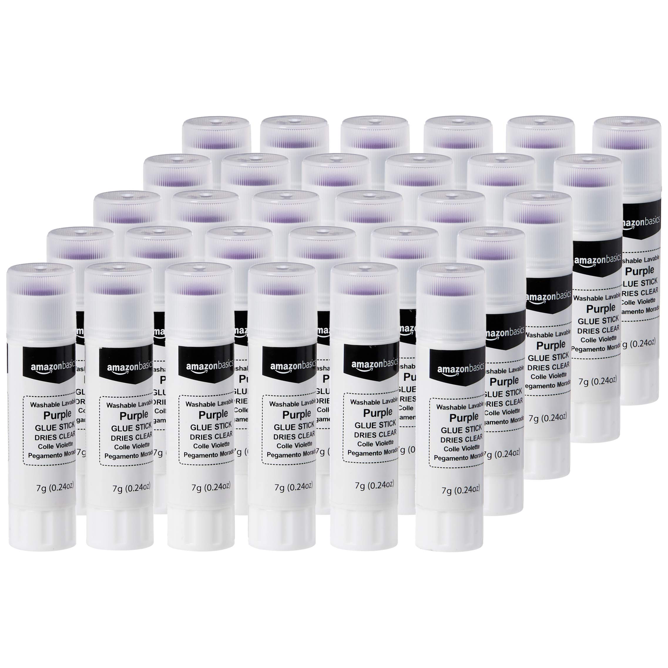 Amazon Basics Purple Washable School Glue Sticks for Classroom Supplies and Craf