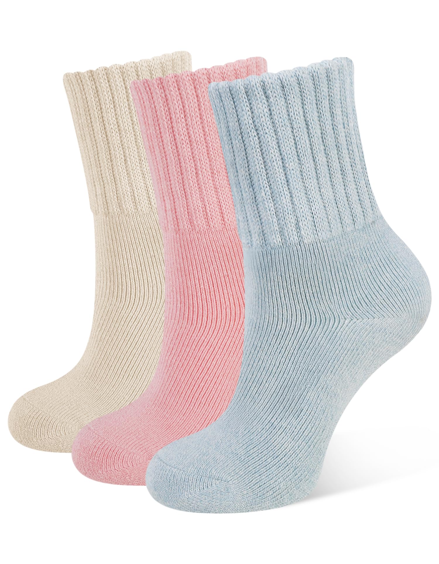 CLOSEMATE 3 Pairs Women's Warm Cotton Socks 3-5 6-8 Winter Socks