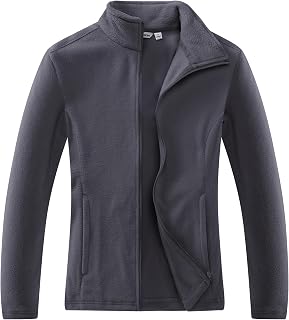 Outdoor Ventures Women's Lightweight Warm Zip Up Long-Sleeve Soft Polar Fleece Jacket for Fall Winter