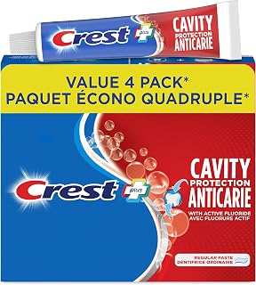 Crest Cavity Protection Toothpaste, Regular Paste, 125 mL (Pack of 4)