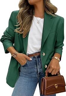 PRETTYGARDEN 2025 Blazers for Women Business Casual Long Sleeve Lapel Open Front Suit Jacket Work Blazer with Pockets