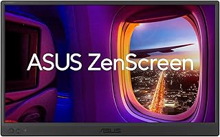 ASUS ZenScreen MB169CK Portable USB Monitor- 16 inch (15.6 inch viewable), Full HD, IPS, dual USB Type-C, mini-HDMI, Flicker Free, Blue Light Filter, Anti-glare surface, 360° kickstand