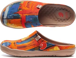 UIN Uinsex Women‘s Men’s Colorful Slippers Slippers Lightweight Slip On Loafer Flat Art Travel Painted Shoes