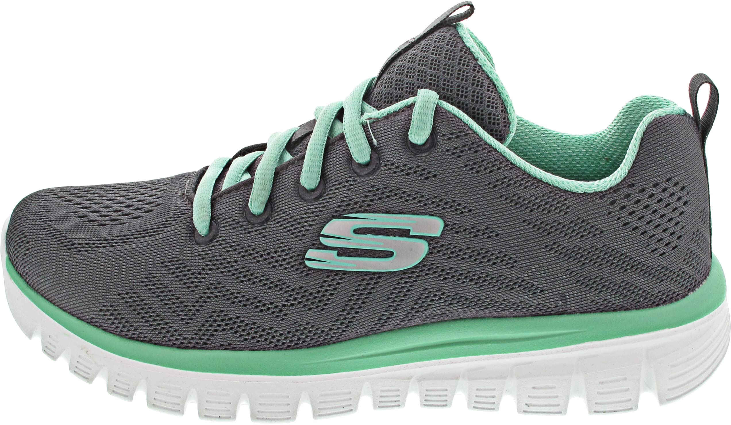 Skechers Graceful Get Conne Women's Low-Top Sneakers, White, 3 UK