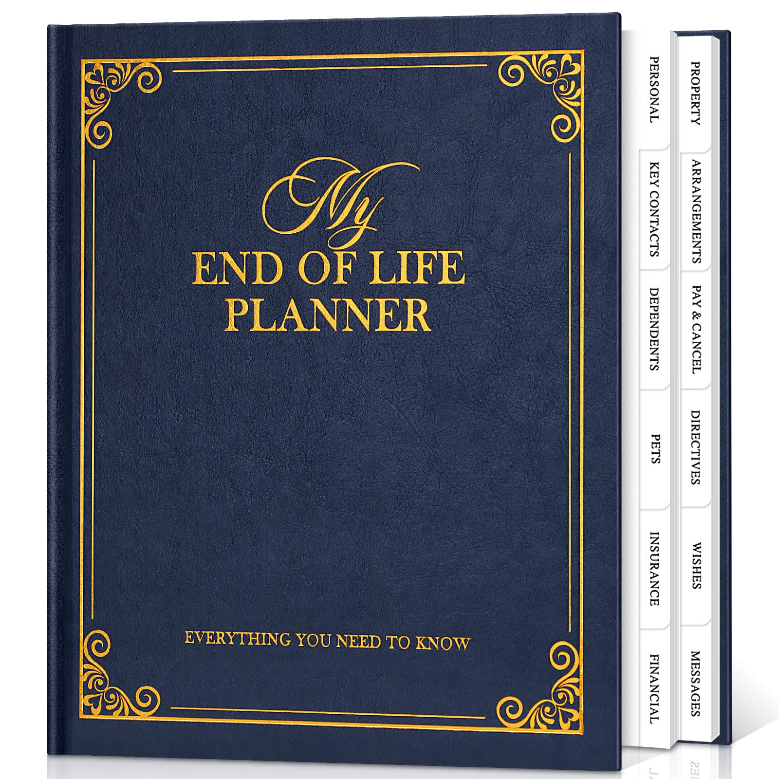 Lanpn End of Life Planner Death Organizer with Tabs, Final Wishes & Financial Es