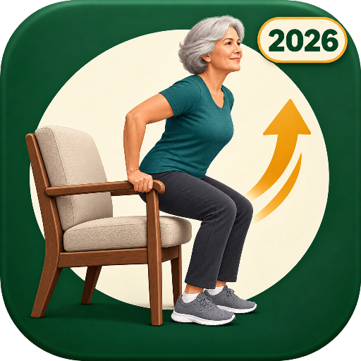 Sit-to-Stand Workout for Seniors Chair Strength, Leg Practice & Big TV Timer