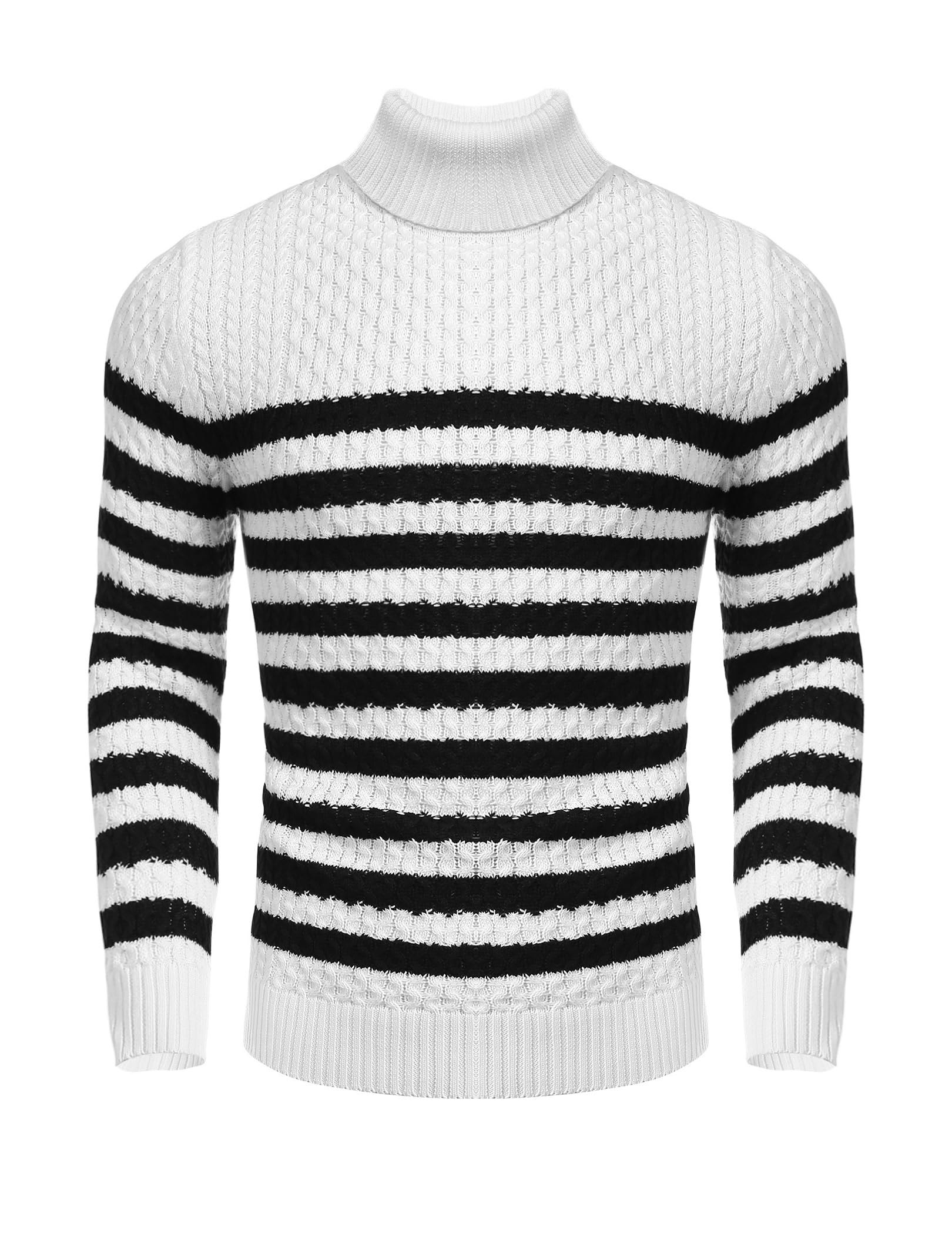 COOFANDY Men's Turtleneck Long Sleeve Pullover Sweater