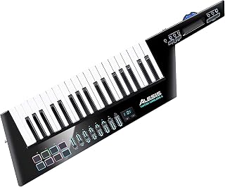 Alesis Vortex Wireless 2 USB MIDI Wireless Keytar Controller | 37 Velocity-Sensitive Keys, 8 RGB Drum Pads, Tilt Sensor and Pitch Wheel