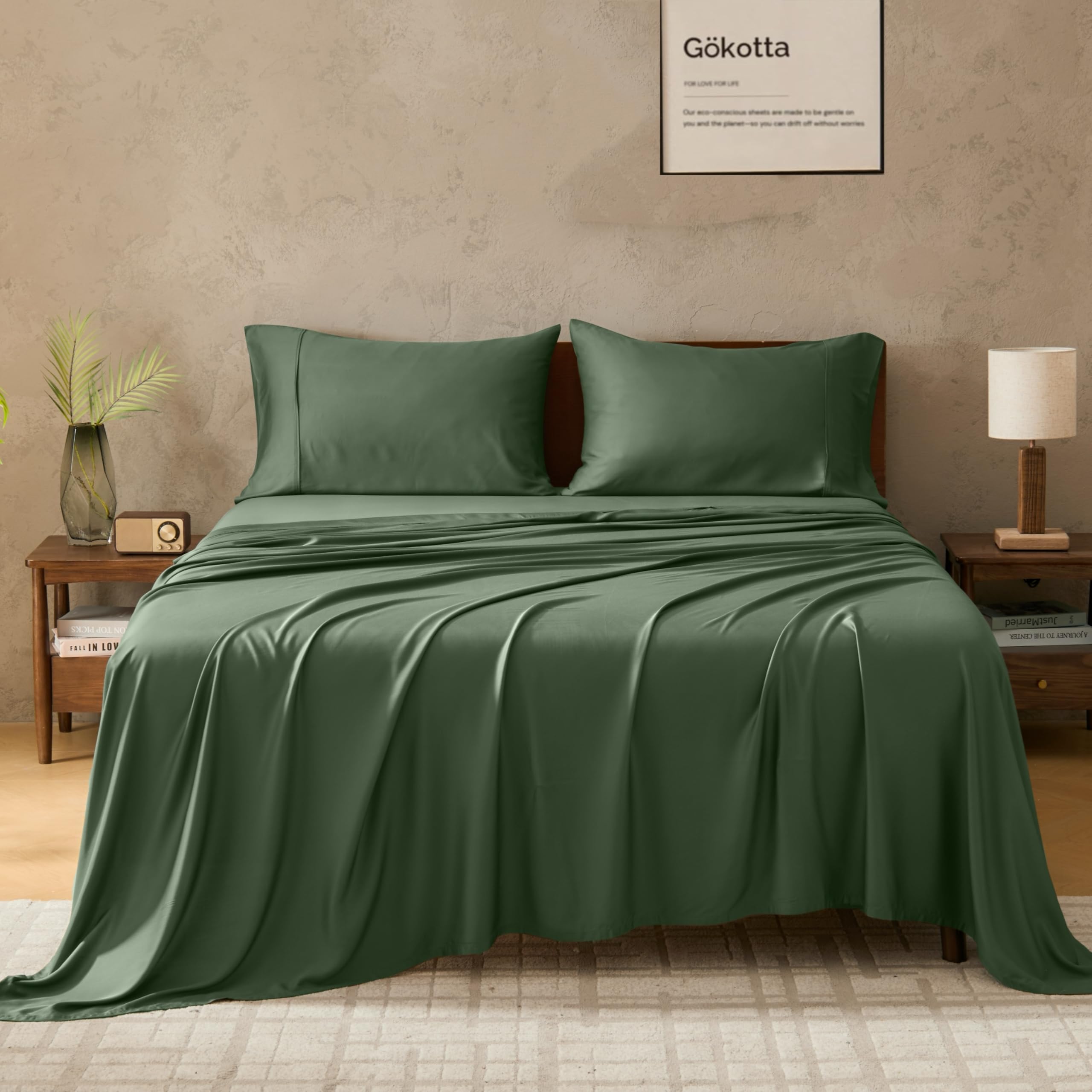 Gökotta California King Sheets, 100% FSC® Certified Bamboo, Cooling