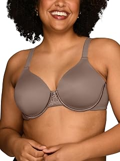 Vanity Fair Women's Full Figure Beauty Back Smoothing Bra, 4 Way Stretch Fabric, Lightly Lined Cups Up to H Molded Bra