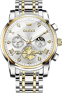 OLEVS Watches for Men Dress Watch Day Classic Wrist Watches Multifunction Luminous Men Stainless Steel Watch Waterproof Men Watches