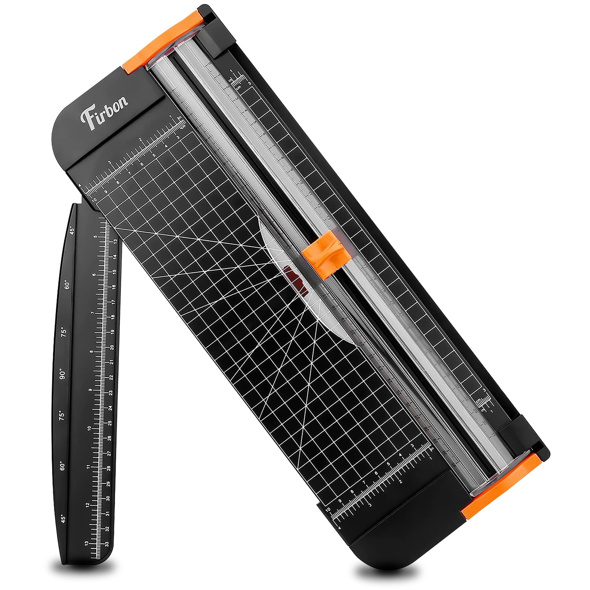 Firbon A4 Paper Cutter, 12 Inch Paper Trimmer with Extened Ruler, Black | 10 She