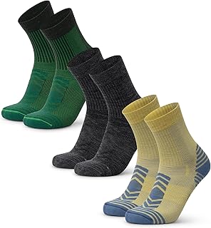 DANISH ENDURANCE Hiking Light Socks, Thin, Climbing Socks, Merino Wool, Blister Prevention, Lightweight, For Summer, Breathable, Antibacterial, Odor Resistant, Sweat Absorbent, Quick Drying, Sports