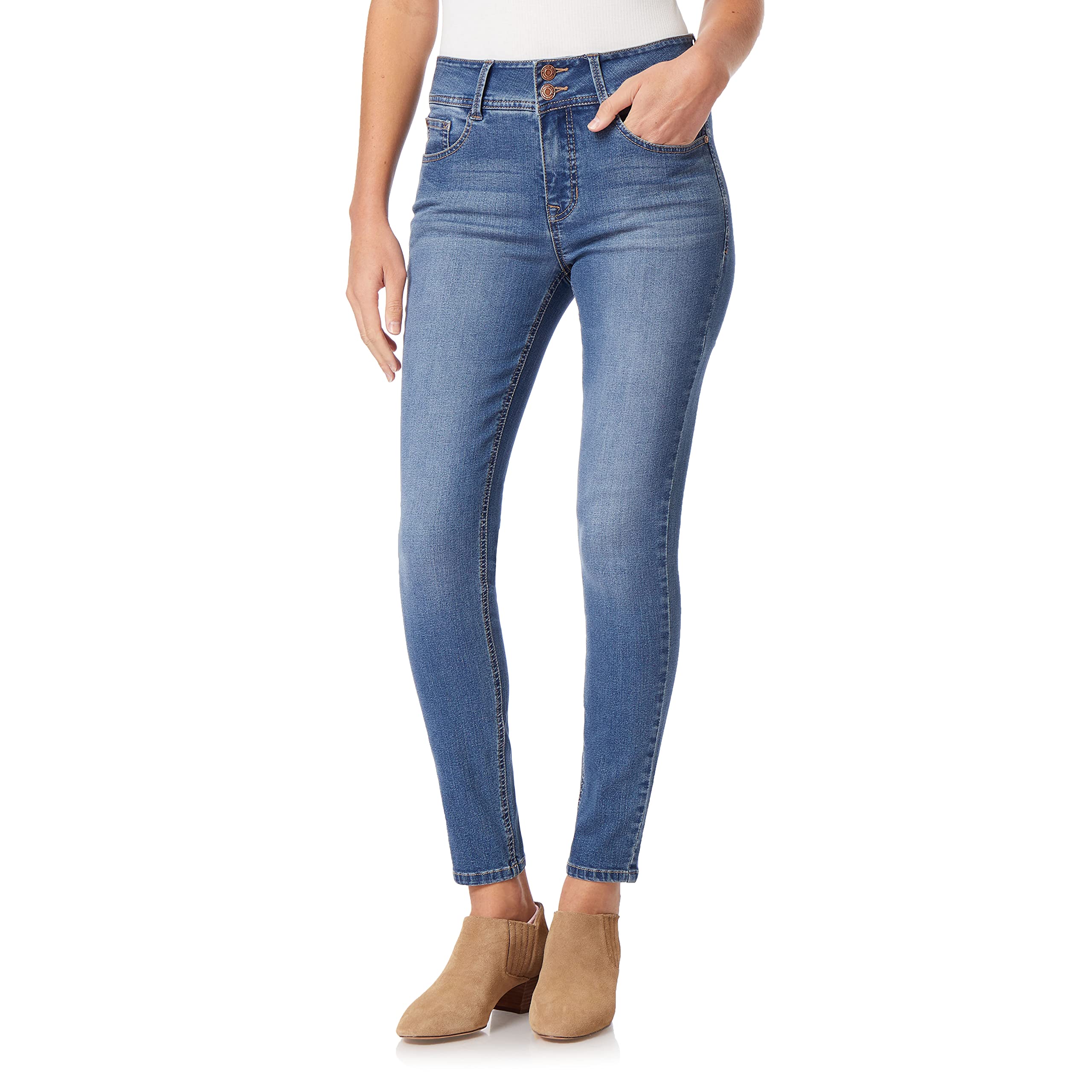 Angels Forever Young Women's Curvy Skinny Jeans