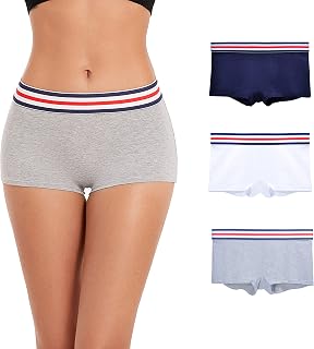 ZLYC Women's Cotton Elastic Panties Culotte Shorts Boxer Shorts