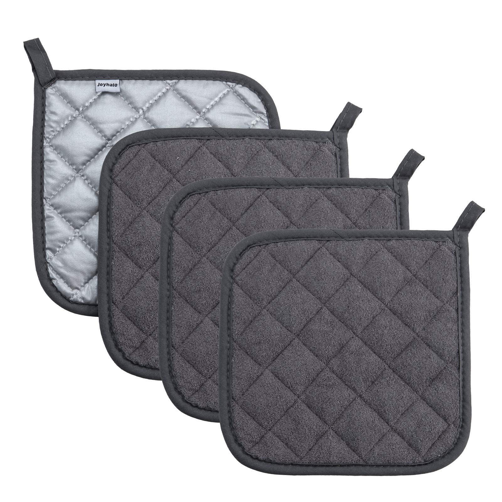 Joyhalo 4 Pack Pot Holders for Kitchen Clearance | Hot Pads for Kitchen, Counter