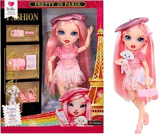 Rainbow High Pretty in Paris Fashion Doll - Bella Parker - Pink 28 cm Fashion Doll with Puppy, Handbag and Accessories, Play, Posable, Collectable, For Children Ages 4 to 12+