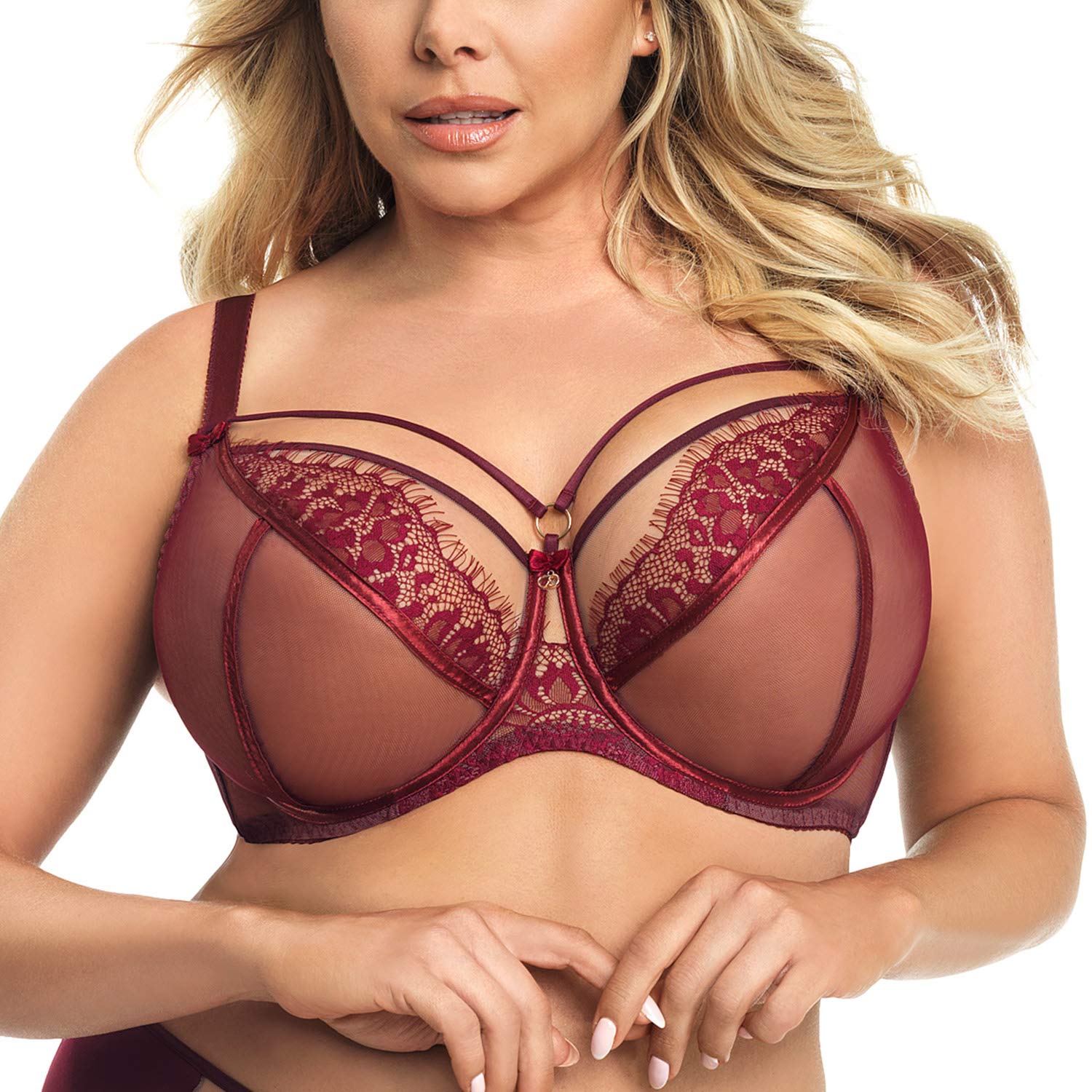 Gorsenia Paradise K496 Women's Red Non-Padded Underwired Full Cup Bra 44F (E UK)