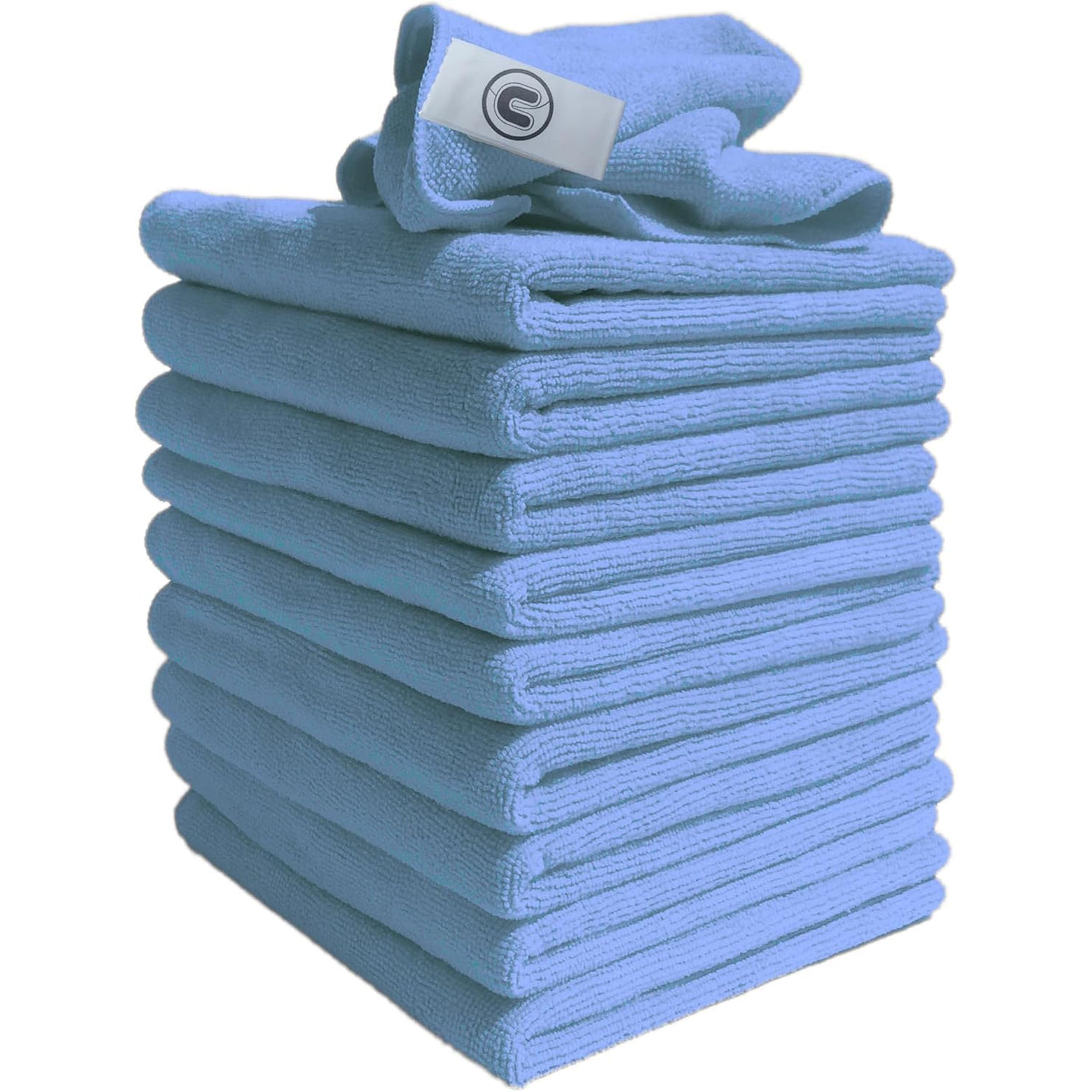 DCS Microfibre Cleaning Cloth, Blue, Pack of 10, Large Size: 40x40cm. Super Soft