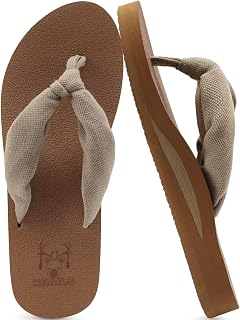 KuaiLu Women's Summer Arch Support Beach Flip Flops Anti-Skid Sea