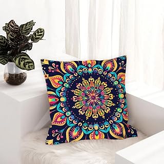 Generic - Set of 1 Flower Decorative Cushion Cover Square Sofa Cover Farmhouse Style Outdoor Cushion Cover for Sofa Living Room Bedroom
