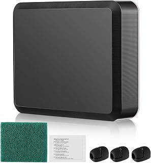 Transducer Mounting Plate Kit Transducer Pad,Black,4.3 x 3.5 Inch | Adhesive mount plate, 25mm pad, Cleaning wipes & clips, No-drill transducer installation