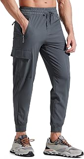Libin Men's Lightweight Trousers Joggers Quick Dry Cargo Hiking